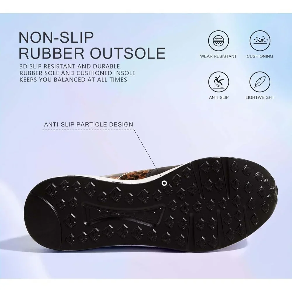 Lucky Step Women's Brown High Heel Wedge Sneaker Fashion Cliff Platform Lace Up - Picture 7 of 9